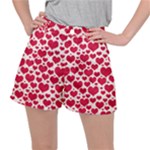 Hearts Valentine Pattern Seamless Women s Ripstop Shorts