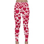 Hearts Valentine Pattern Seamless Lightweight Velour Classic Yoga Leggings