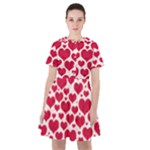 Hearts Valentine Pattern Seamless Sailor Dress