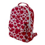 Hearts Valentine Pattern Seamless Flap Pocket Backpack (Large)