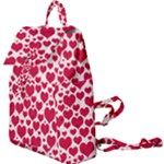 Hearts Valentine Pattern Seamless Buckle Everyday Backpack