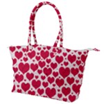 Hearts Valentine Pattern Seamless Canvas Shoulder Bag