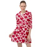 Hearts Valentine Pattern Seamless Mini Skater Shirt Dress