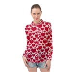 Hearts Valentine Pattern Seamless Long Sleeve Chiffon Shirt