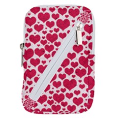 Hearts Valentine Pattern Seamless Belt Pouch Bag (Large) from ArtsNow.com