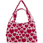 Hearts Valentine Pattern Seamless Double Compartment Shoulder Bag