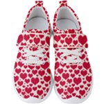 Hearts Valentine Pattern Seamless Men s Velcro Strap Shoes