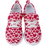 Hearts Valentine Pattern Seamless Women s Velcro Strap Shoes