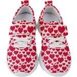 Hearts Valentine Pattern Seamless Kids  Velcro Strap Shoes