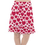 Hearts Valentine Pattern Seamless Fishtail Chiffon Skirt