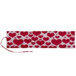 Hearts Valentine Pattern Seamless Roll Up Canvas Pencil Holder (L)