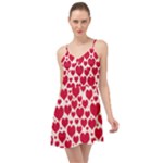 Hearts Valentine Pattern Seamless Summer Time Chiffon Dress