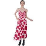 Hearts Valentine Pattern Seamless Tie Back Maxi Dress