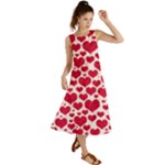 Hearts Valentine Pattern Seamless Summer Maxi Dress