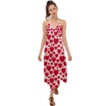 Hearts Valentine Pattern Seamless Halter Tie Back Dress 