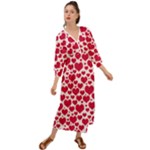 Hearts Valentine Pattern Seamless Grecian Style  Maxi Dress