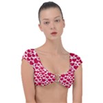 Hearts Valentine Pattern Seamless Cap Sleeve Ring Bikini Top