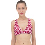 Hearts Valentine Pattern Seamless Classic Banded Bikini Top