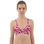 Hearts Valentine Pattern Seamless Wrap Around Bikini Top