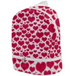 Hearts Valentine Pattern Seamless Zip Bottom Backpack