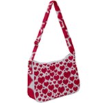 Hearts Valentine Pattern Seamless Zip Up Shoulder Bag