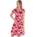 Hearts Valentine Pattern Seamless Classic Short Sleeve Dress