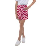 Hearts Valentine Pattern Seamless Kids  Tennis Skirt