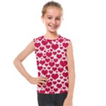 Hearts Valentine Pattern Seamless Kids  Mesh Tank Top