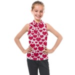 Hearts Valentine Pattern Seamless Kids  Sleeveless Polo T-Shirt