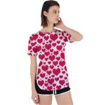 Hearts Valentine Pattern Seamless Perpetual Short Sleeve T-Shirt