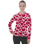 Hearts Valentine Pattern Seamless Women s Pique Long Sleeve T-Shirt