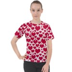 Hearts Valentine Pattern Seamless Women s Sport Raglan T-Shirt