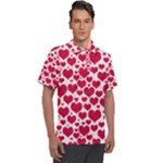 Hearts Valentine Pattern Seamless Men s Polo T-Shirt