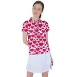 Hearts Valentine Pattern Seamless Women s Polo T-Shirt