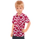 Hearts Valentine Pattern Seamless Kids  Polo T-Shirt