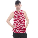 Hearts Valentine Pattern Seamless Men s Sleeveless Hoodie