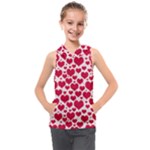 Hearts Valentine Pattern Seamless Kids  Sleeveless Hoodie