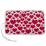 Hearts Valentine Pattern Seamless Pen Storage Case (L)