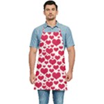 Hearts Valentine Pattern Seamless Kitchen Apron