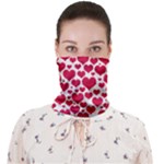 Hearts Valentine Pattern Seamless Face Covering Bandana (Adult)