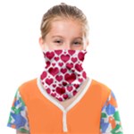 Hearts Valentine Pattern Seamless Face Covering Bandana (Kids)