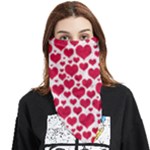 Hearts Valentine Pattern Seamless Face Covering Bandana (Triangle)