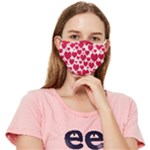 Hearts Valentine Pattern Seamless Fitted Cloth Face Mask (Adult)