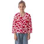 Hearts Valentine Pattern Seamless Kids  Sailor Shirt