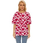 Hearts Valentine Pattern Seamless Oversized Basic T-Shirt