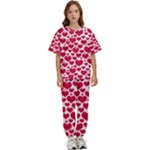 Hearts Valentine Pattern Seamless Kids  T-Shirt and Pants Sports Set