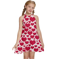 Kids  Halter Collar Waist Tie Chiffon Dress 