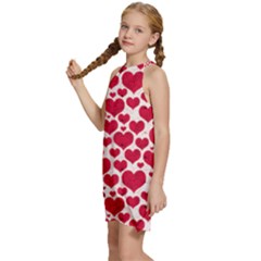 Kids  Halter Collar Waist Tie Chiffon Dress 