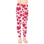 Hearts Valentine Pattern Seamless Kids  Classic Winter Leggings