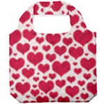 Hearts Valentine Pattern Seamless Foldable Grocery Recycle Bag